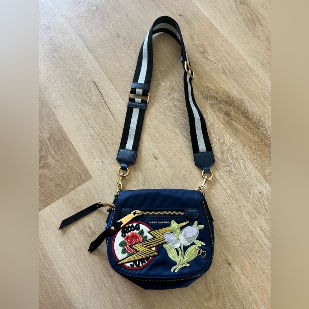 Marc Jacobs Nylon Nomad Patchwork Saddle Bag